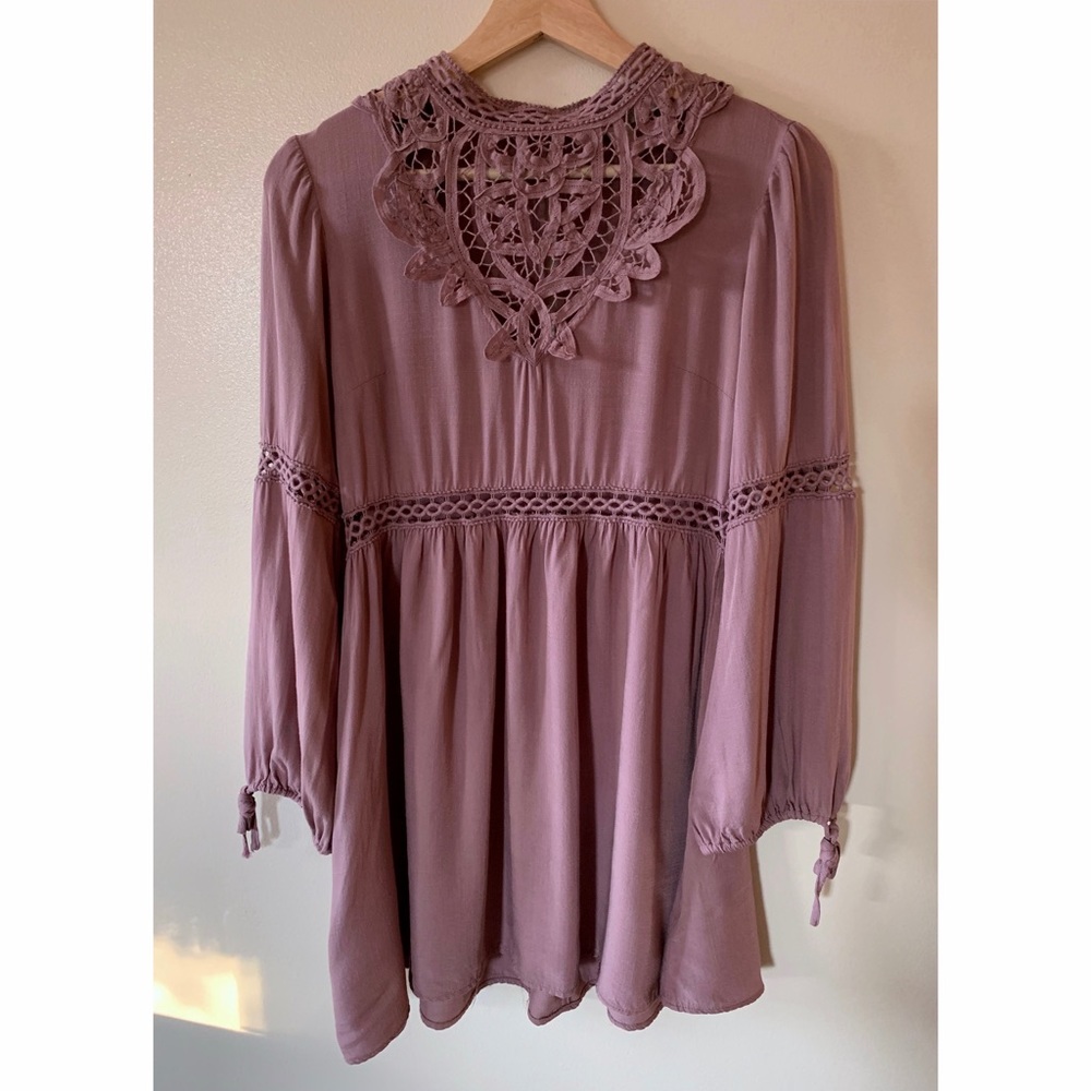 Forever 21 • S • Mauve Boho Babydoll Dress